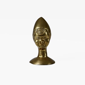 Vintage brass harlequin figurine Mid Century