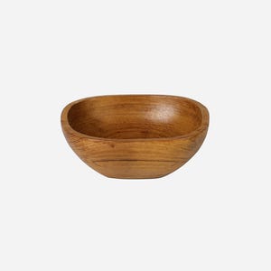 Vintage Teak Wood Bowl: Danish Mid Century Modern Serving Dish