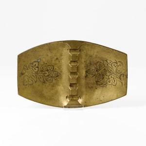 Cinzeiro de latão vintage – Porta-cigarros Art Déco dos anos 1930 – Design floral