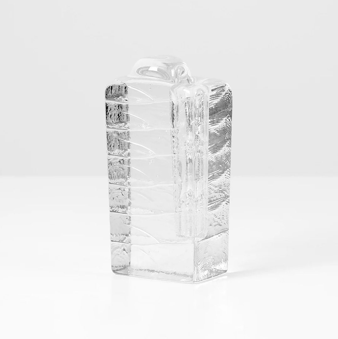 Vintage Glass Vase Solifleur Block Vase 70s Etsy UK