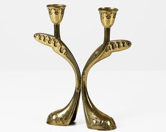 Vintage brass candle holder 60s Mid Century design