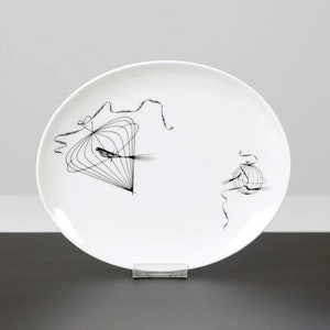Talerz porcelanowy Thomas Vintage: talerz z nadrukiem ptaków z połowy XX wieku