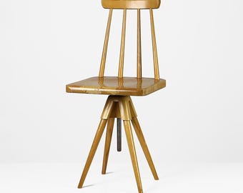 Chaise enfant vintage en bois – Mobilier de chambre d'enfant années 1970 – Chaise rétro réglable – Siège en bois style milieu du siècle – Décoration de chambre d'enfant rare