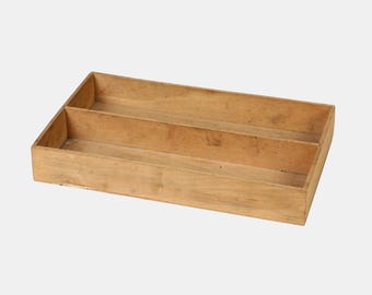Vintage Wooden Cutlery Tray: Rustic Farmhouse Organizer