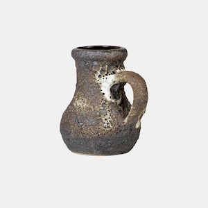 Vintage Jopeko Lava Vase: 1970s West German Pottery with Handle