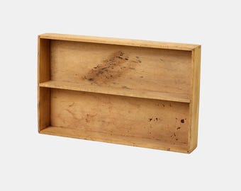 Vintage houten bestek: rustieke boerderij keukenorganizer