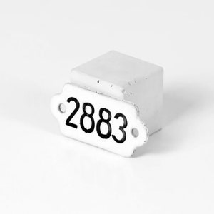 1930s Metal Number Plate 2882: Vintage Industrial Drawer Label