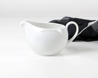 Vintage Arzberg Porzellan Sauciere 70er – Weißes Deutsches Design Geschirr