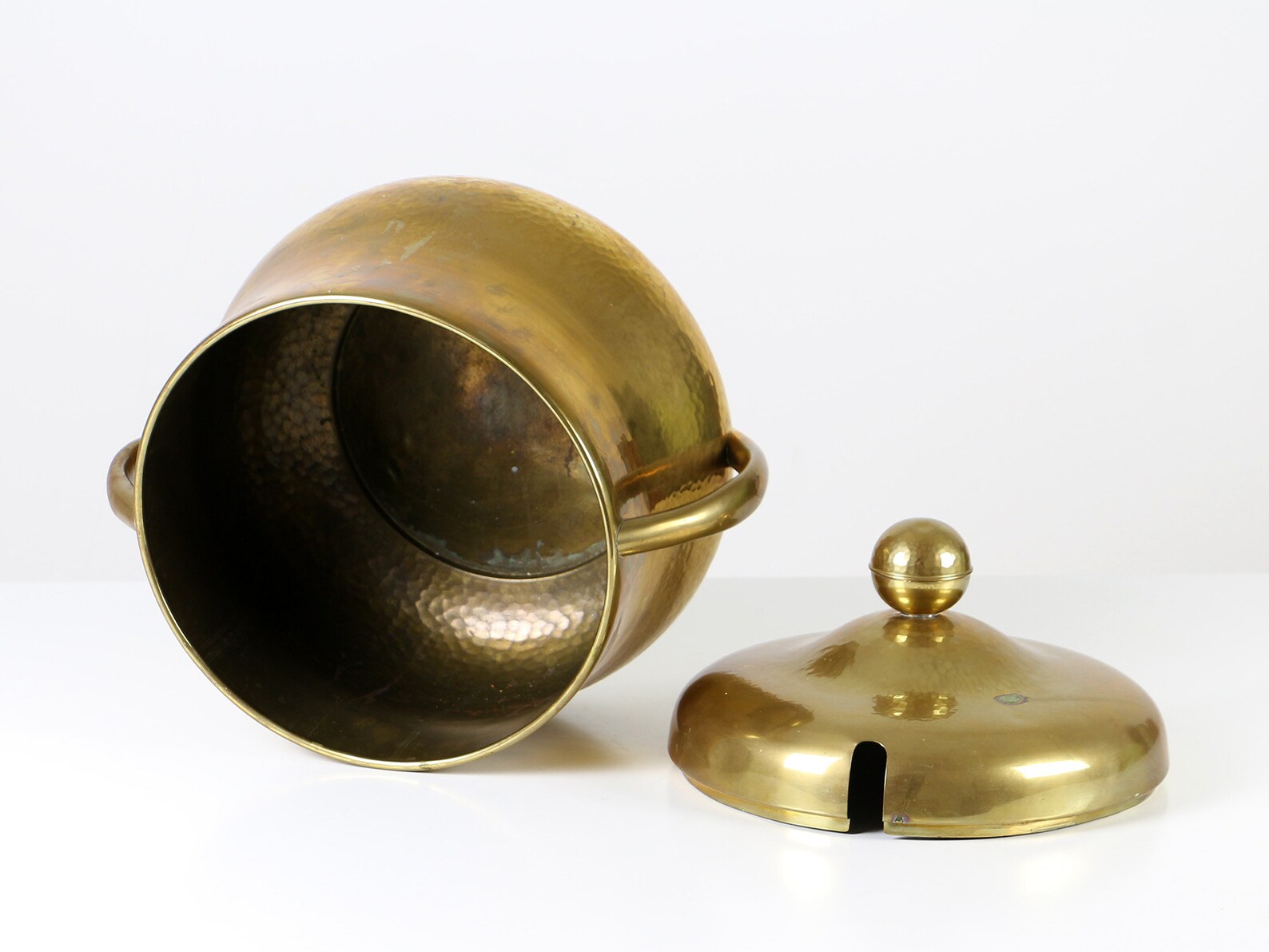 Vintage brass punch bowl 60s Etsy