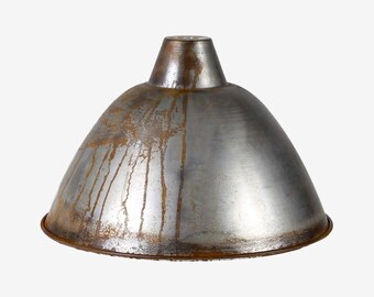 Lámpara de techo vintage con pantalla de metal industrial, de gran tamaño, estilo loft, decoración oxidada para el hogar.