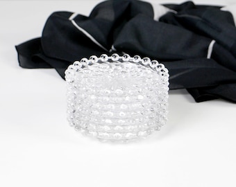 Vintage Lead Crystal Glass Coaster Set 1970s Germany 70s Table Decor