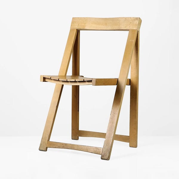 Vintage Beech Wood Folding Chair – Aldo Jacober Bazzani Italian Design