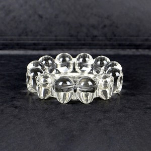 Vintage glass dish 70s bubble design
