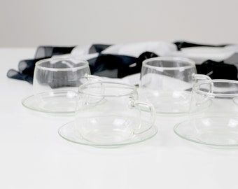 Tasses à thé en verre vintage par WMF, Allemagne des années 1970