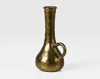 Vintage brass vase 60s Mid Century modern design