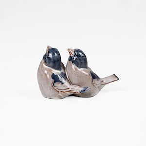 Vintage Ceramic Bird Figurine 1970s Fine Art Pottery