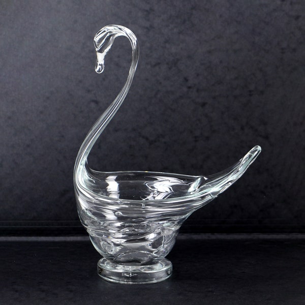 Vintage glass planter swan Denmark 70s