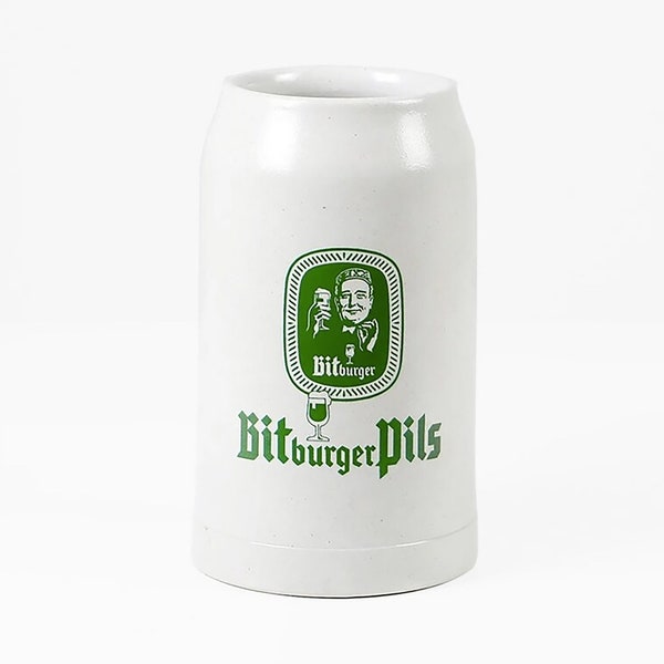 Vintage XL beer stein by Bitburger Pils Germany