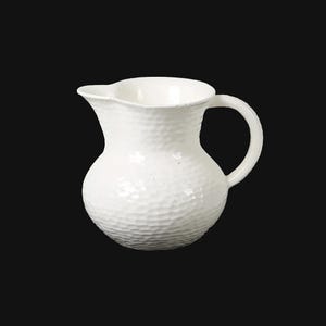 Vintage White Ceramic Creamer by Schaubach Antique Kitchen Decor