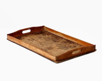 古い木製トレイ アールデコ調のヴィンテージ サービング トレイ - Etsy