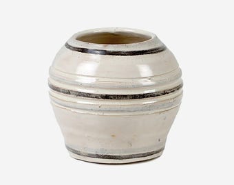 Vase vintage en céramique d'atelier danois des années 1960 – Poterie scandinave moderne du milieu du siècle, faite à la main