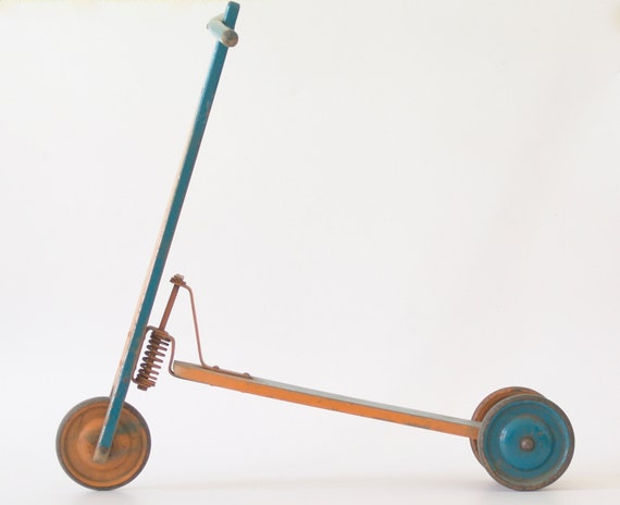 vintage wooden scooter
