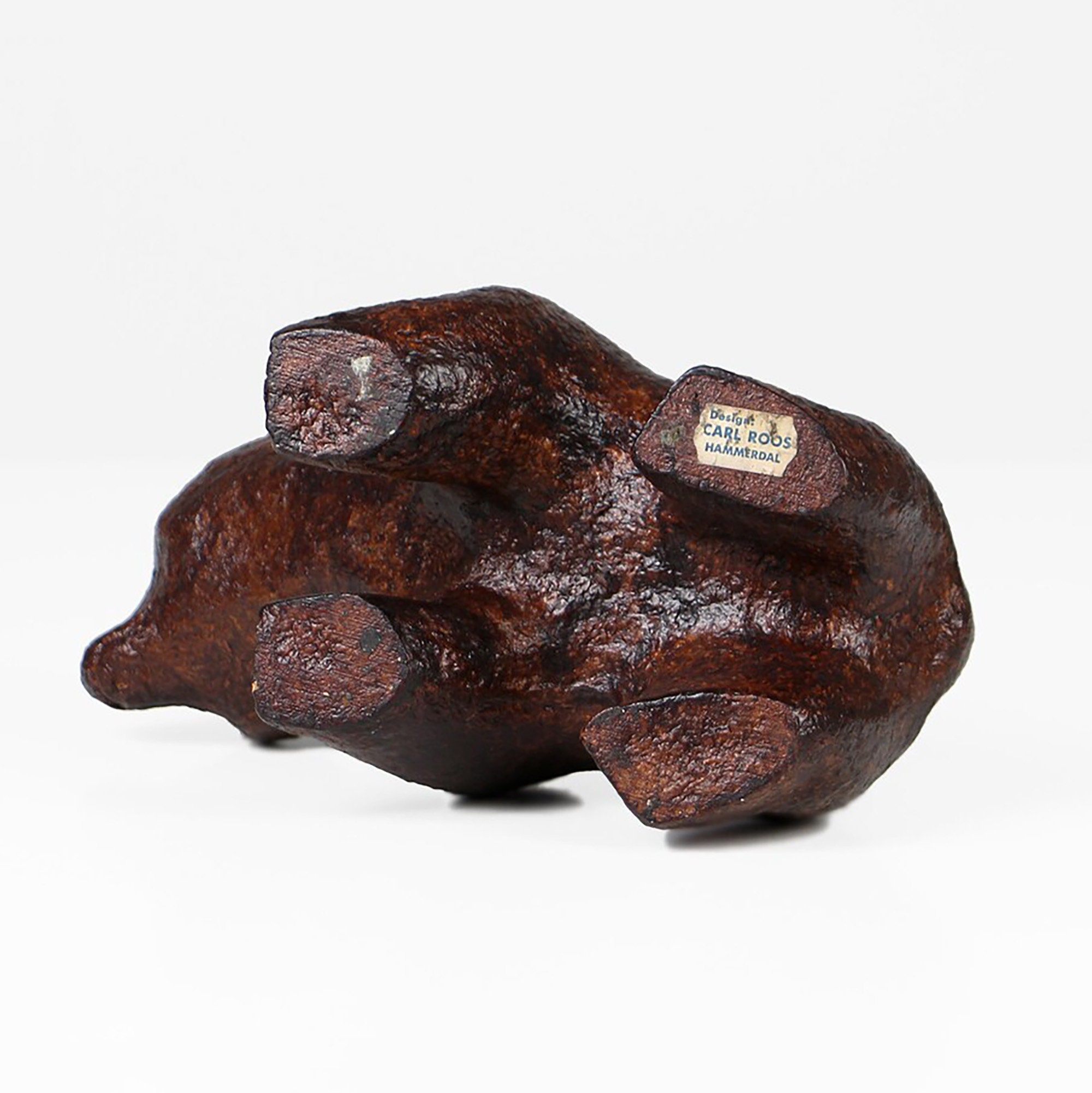 Vintage Bear Sculpture Carl Roos for Hammerdal Sweden 60s Mid