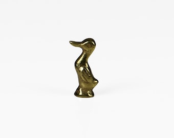 Vintage brass duck figurine 60s Mid Century modern