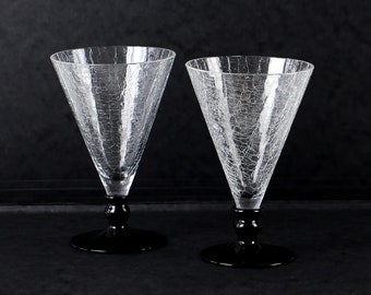 Vintage cocktail glasses Set 80s