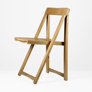 Vintage Aldo Jacober Folding Chair: Italian Beech Wood, 1960s Design