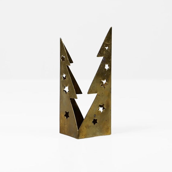 Vintage Brass Christmas Tree Decor 1960s – Mid Century Modern Brass Sculpture