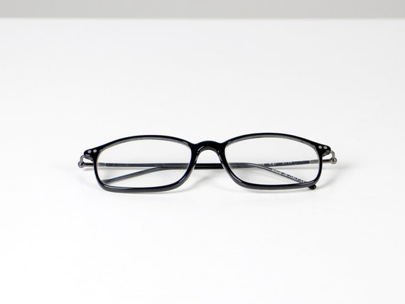 Vintage Italian Eyeglass Frame – Black Retro Glasses – 1990s 
