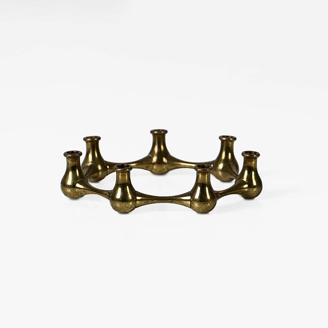 Vintage Brass Tiny Taper Candle Holder Danish Design Etsy