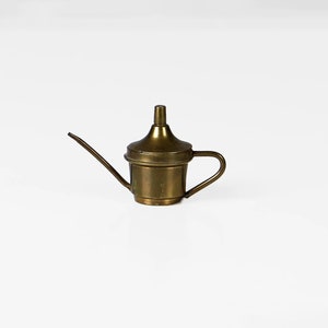 Vintage Brass Teapot Display Miniature 1960s Mid Century Collectible