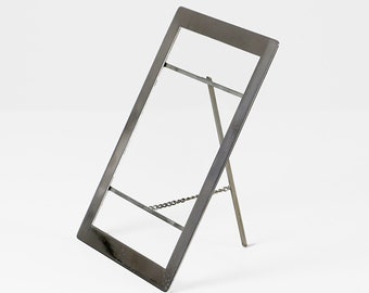 Vintage metal picture frame with glass 1950s