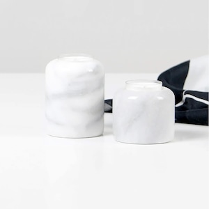 Vintage Marble Tealight Holder Set 1970s Boho Home Decor