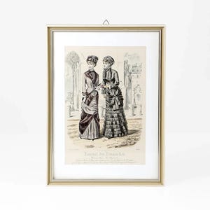 Litografía de moda vintage – Impresión de moda parisina – Decoración de pared antigua de los años 20