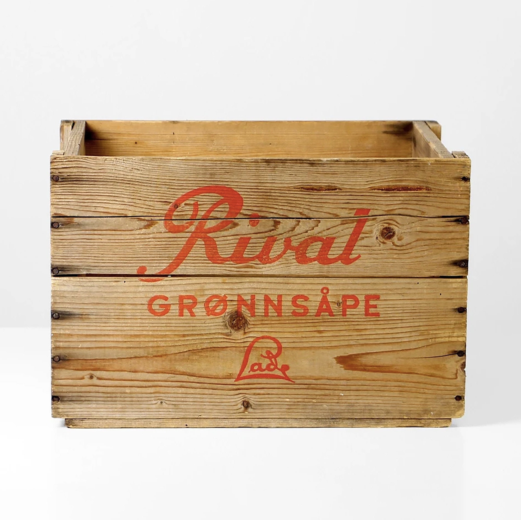 Vintage Wood Box Danish Fabric RIVAL 