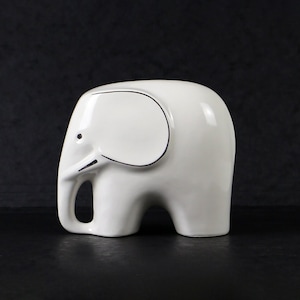 Vintage porcelain elephant figurine 70s