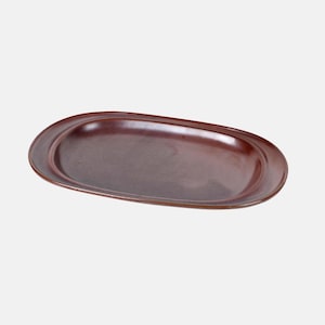 Vintage Ceramic Serving Platter 1970s – Thomas Germany WGP – Brown Glazed Boho Dish – Large Mid Century Serving Bowl