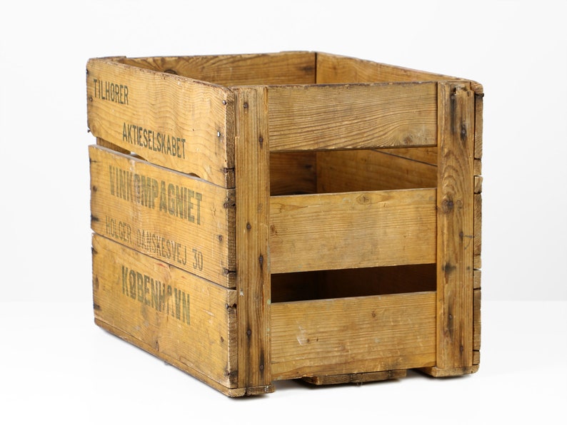 Box Denmark Step Vintage Antique Danish Wooden Crate – Copenhagen Wine Box – Early 20th ...