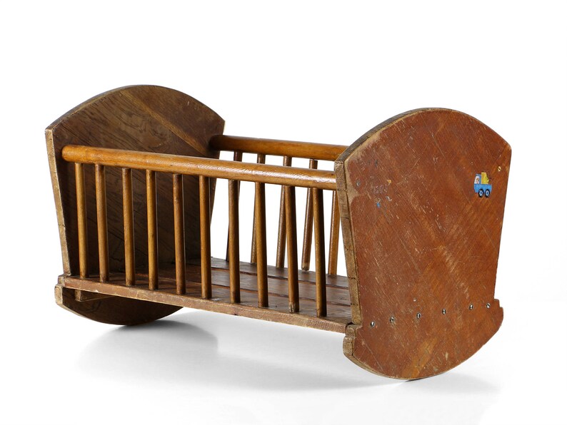 Vintage Doll Bed Wooden Doll Bed Antique Doll Bed Large Etsy