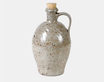 Vintage German Stoneware Bottle with Handle, 1970s Decor