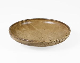 Vintage Danish Studio Pottery Bowl 1970s – Signed Handmade Ceramic in Earth Tones
