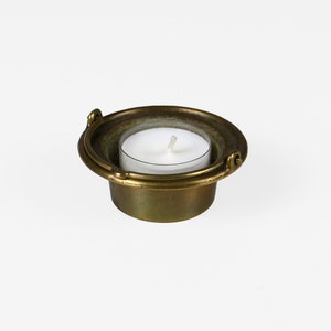 Vintage brass tealight holder 60s Mid Century