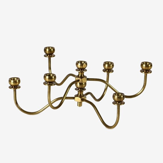 Vintage 1960s Brass Tiny Tapers Candle Holder Vintage 1960s Brass Tiny Tapers Candle Holder