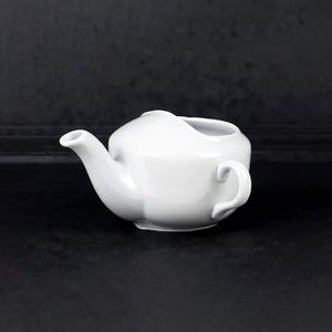 Vintage White Porcelain Creamer 1960s Mid Century Modern #2