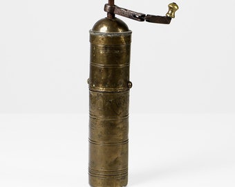 Vintage brass mocha grinder antique home decor