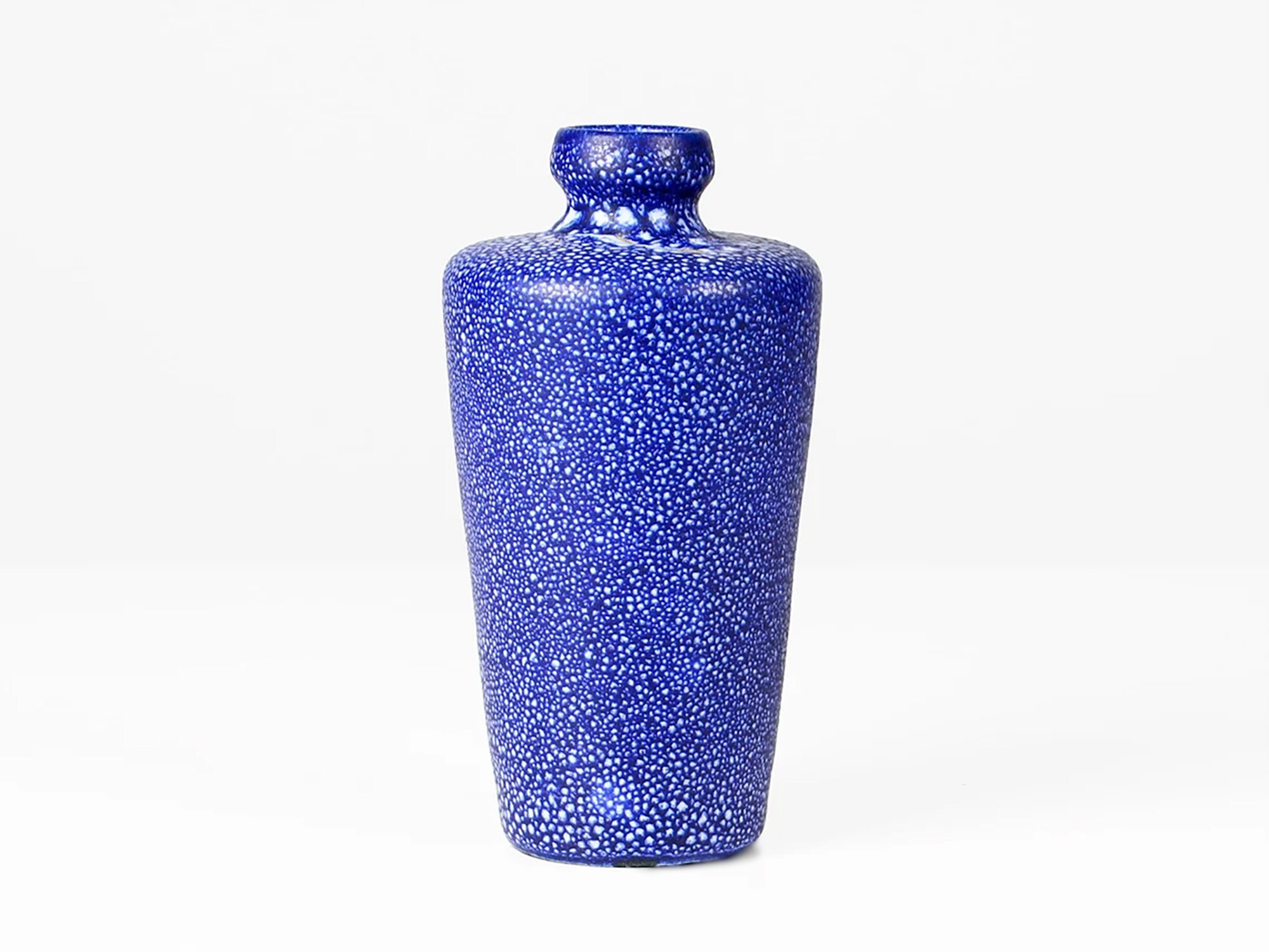 ヴィンテージの青い陶器の花瓶、KTUウンタースタブ製、ドイツ、1970