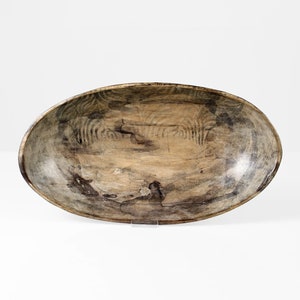 Vintage hardwood deco bowl